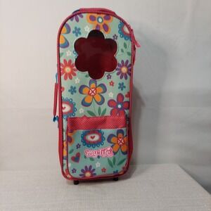 My Life Rolling Travel Doll Carry Case with Handle for 18" Doll Pink Floral